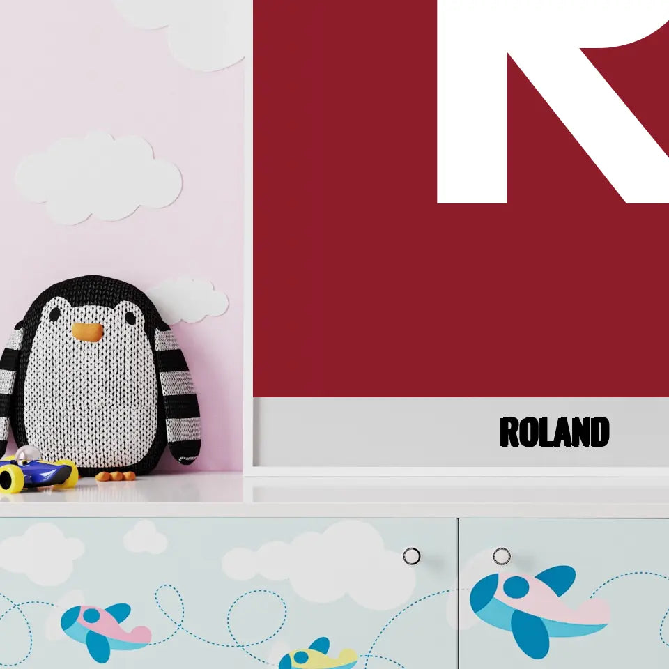 Pierwsza litera imienia - druk na płótnie, spersonalizowany prezent