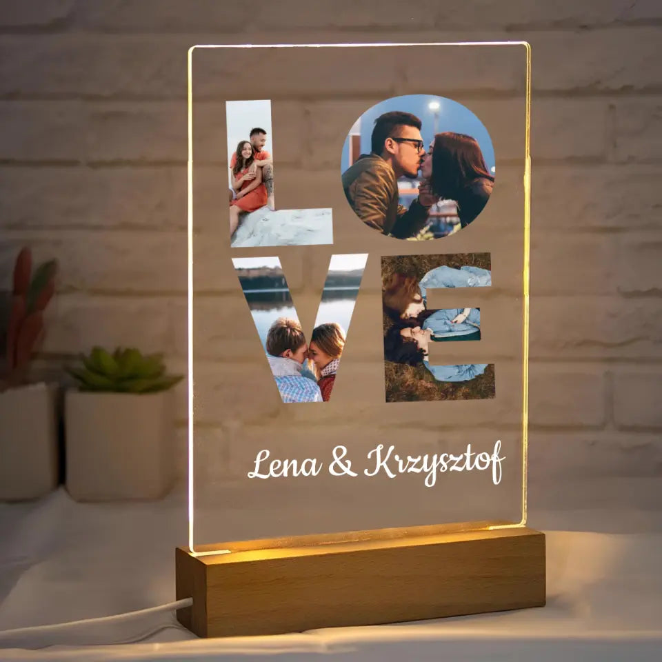 Miłość - Druk na szkle, spersonalizowany prezent