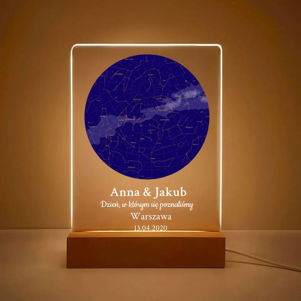 Początek naszej podróży - Druk na szkle, spersonalizowany prezent dla pary