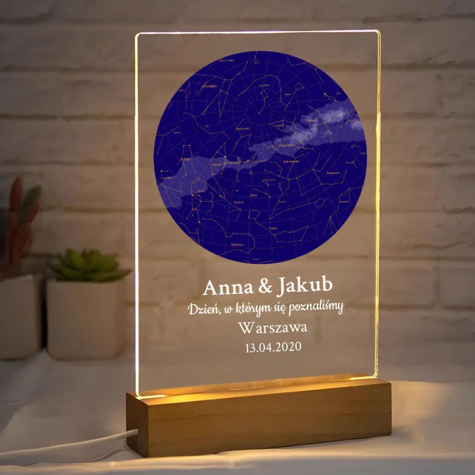 Początek naszej podróży - Druk na szkle, spersonalizowany prezent dla pary