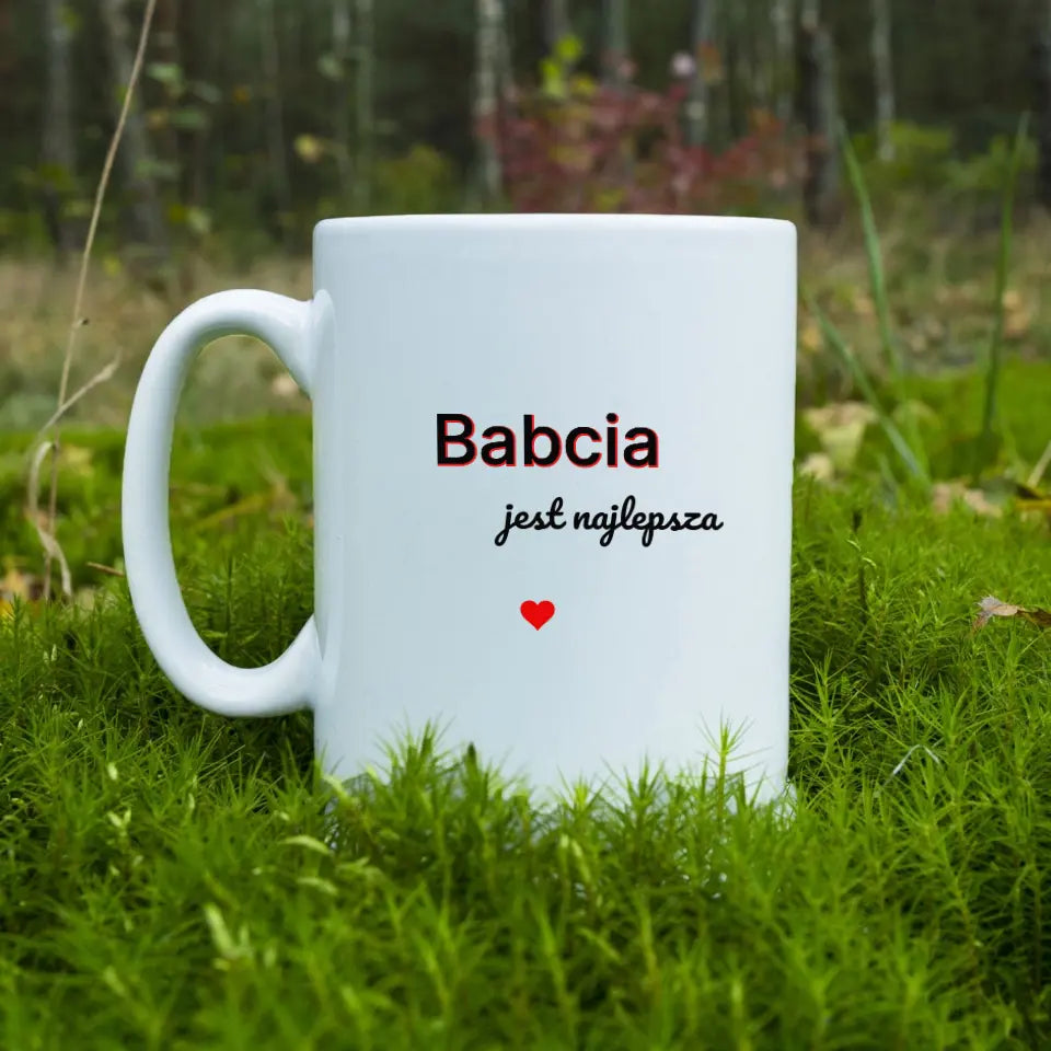 Najlepsza babcia - Kubek z nadrukiem, spersonalizowany prezent dla babci