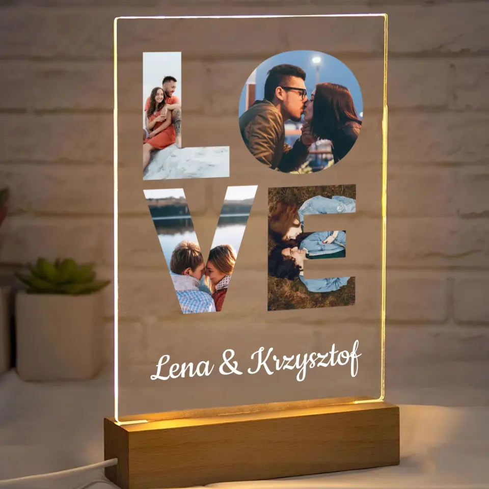 Miłość - Druk na szkle, spersonalizowany prezent