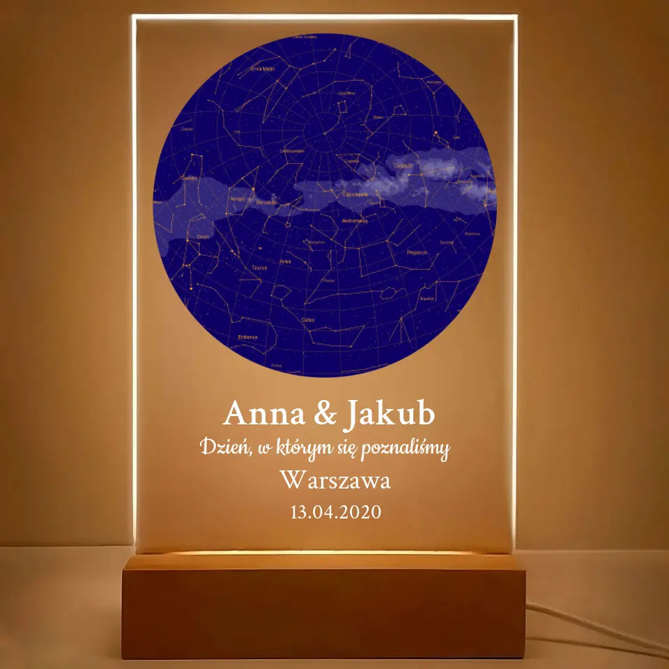 Początek naszej podróży - Druk na szkle, spersonalizowany prezent dla pary