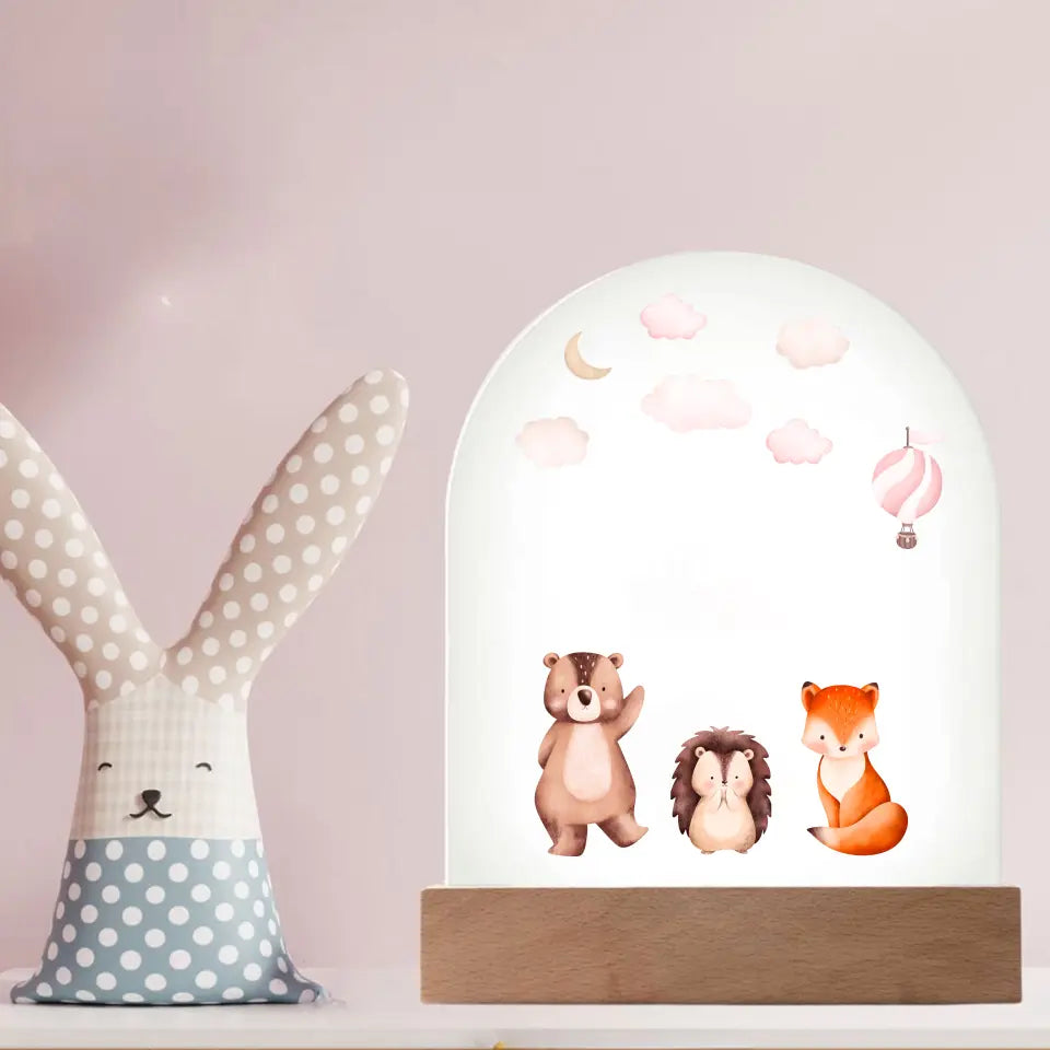 Lampka nocna dla dziecka - Zwierzęta i balon