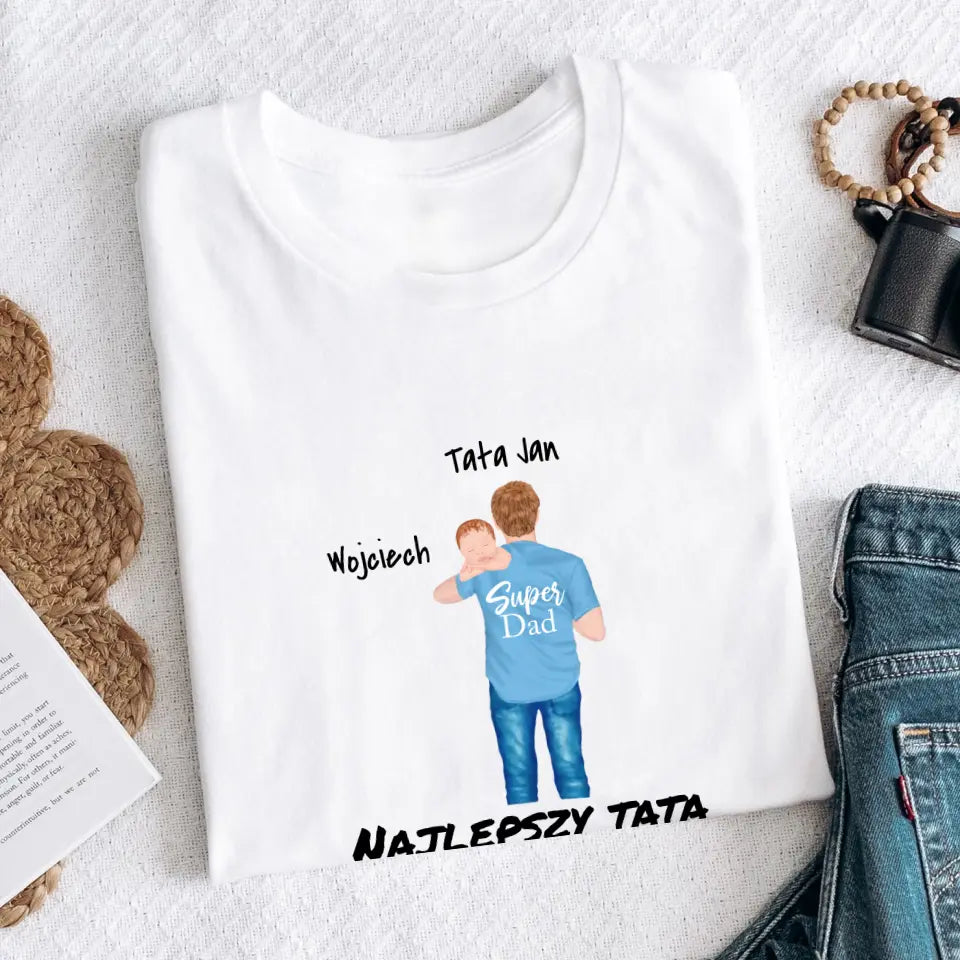 Tata i syn - Personalizowana koszulka dla taty #4
