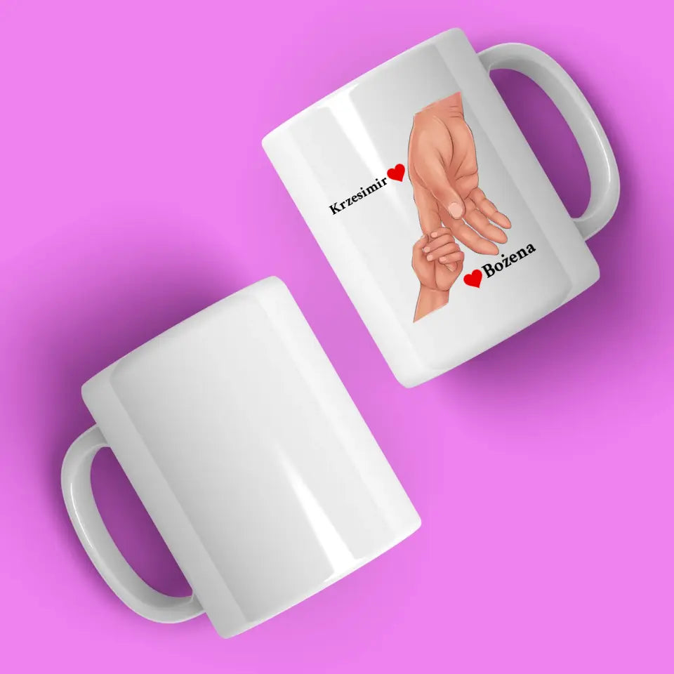 Ręce taty i dziecka - Kubek dla taty