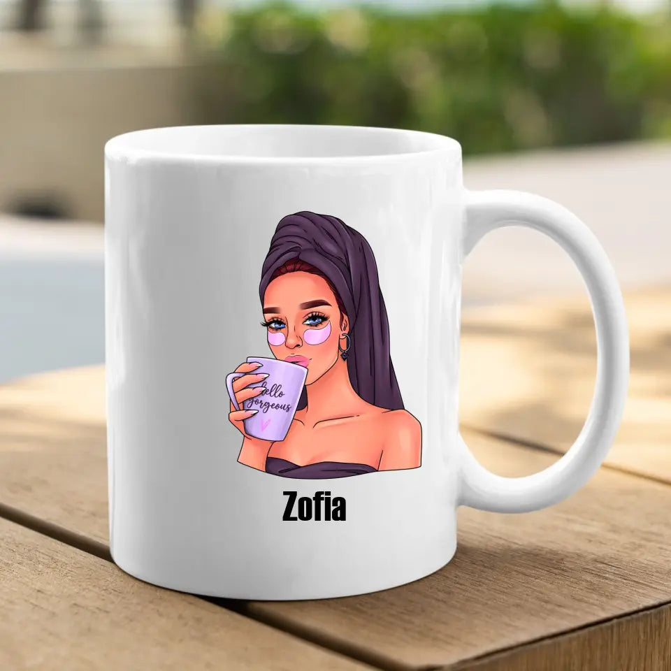 Dziewczyna w ręczniku - Kubek dla dziewczyny, przyjaciółki