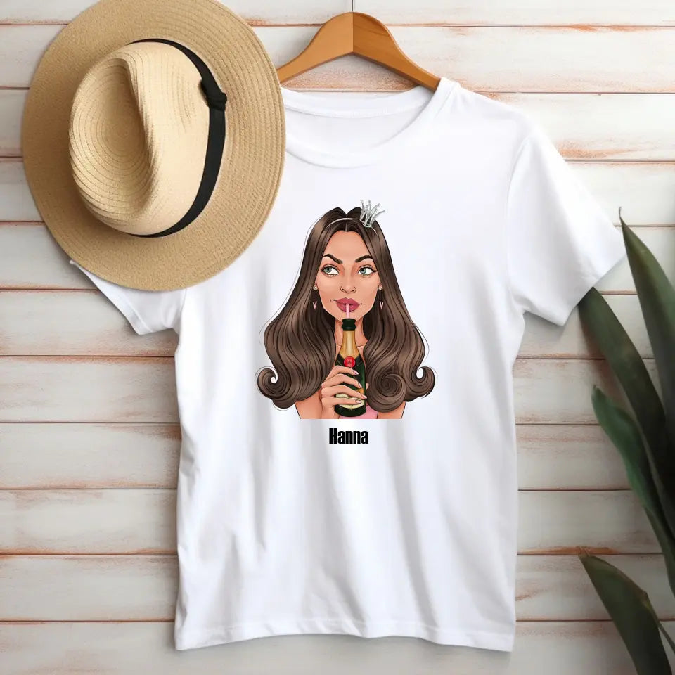 Dziewczyna z szampanem - koszulka, wyjątkowy prezent dla dziewczyny, przyjaciółki