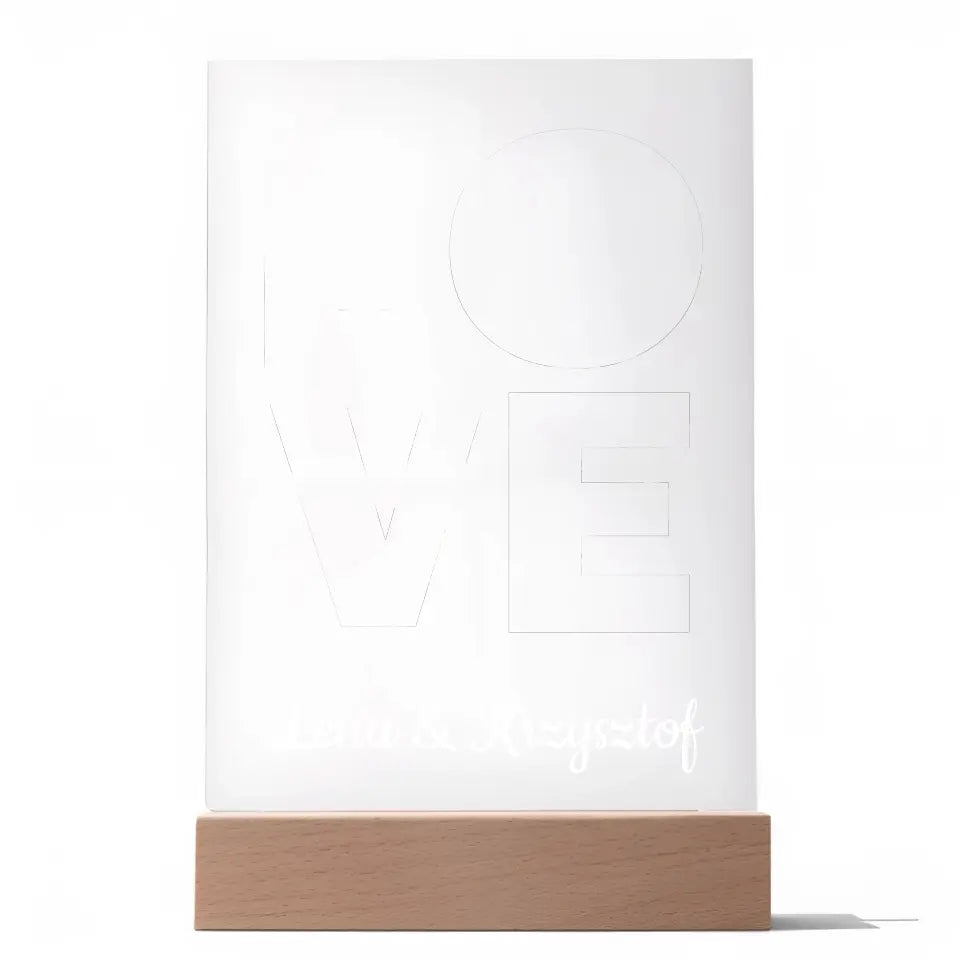 Miłość - Druk na szkle, spersonalizowany prezent