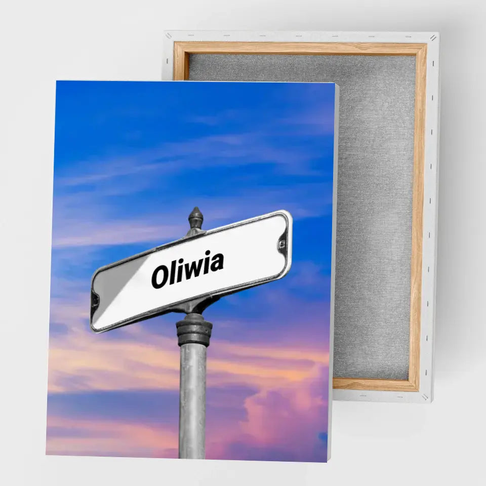 Imię na tabliczce - druk na płótnie, spersonalizowany prezent dla każdego