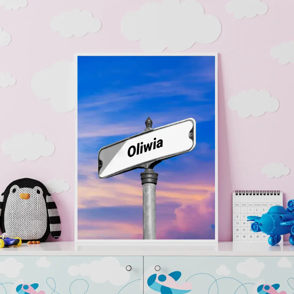 Imię na tabliczce - druk na płótnie, spersonalizowany prezent dla każdego