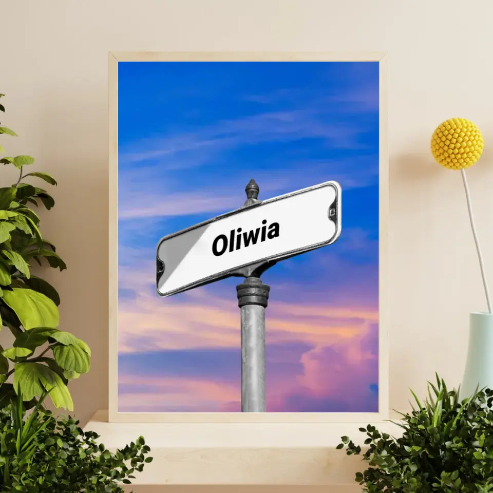 Imię na tabliczce - druk na płótnie, spersonalizowany prezent dla każdego