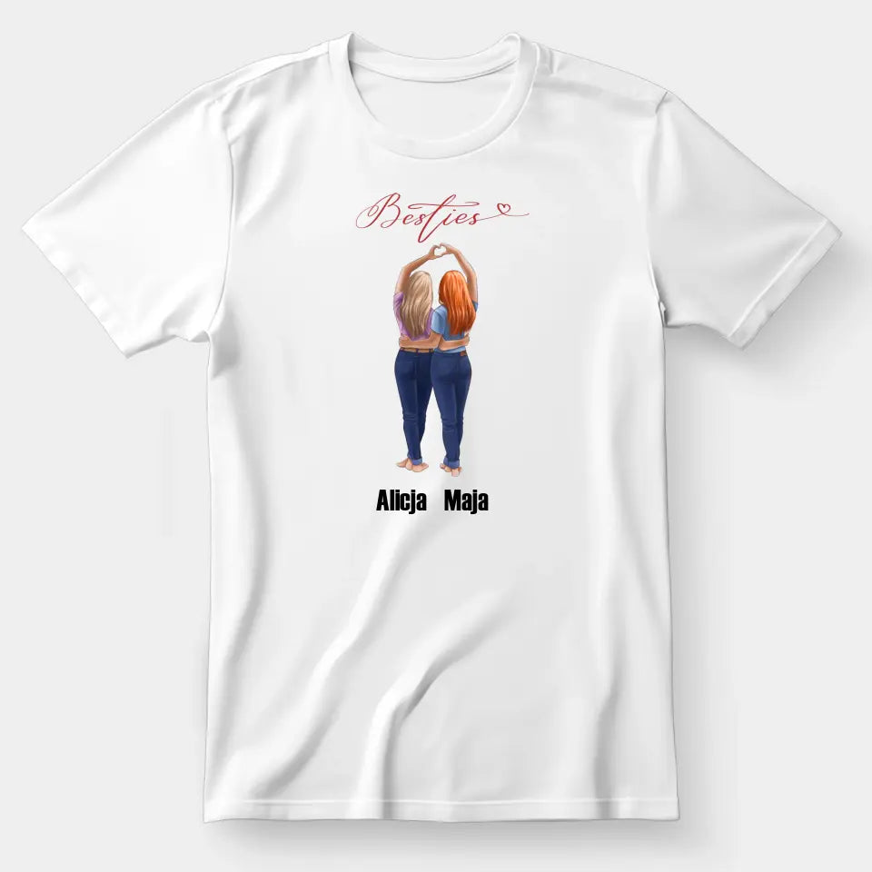 Koszulka z imionami dla przyjaciółek - wyjątkowy prezent dla przyjaciółek #3