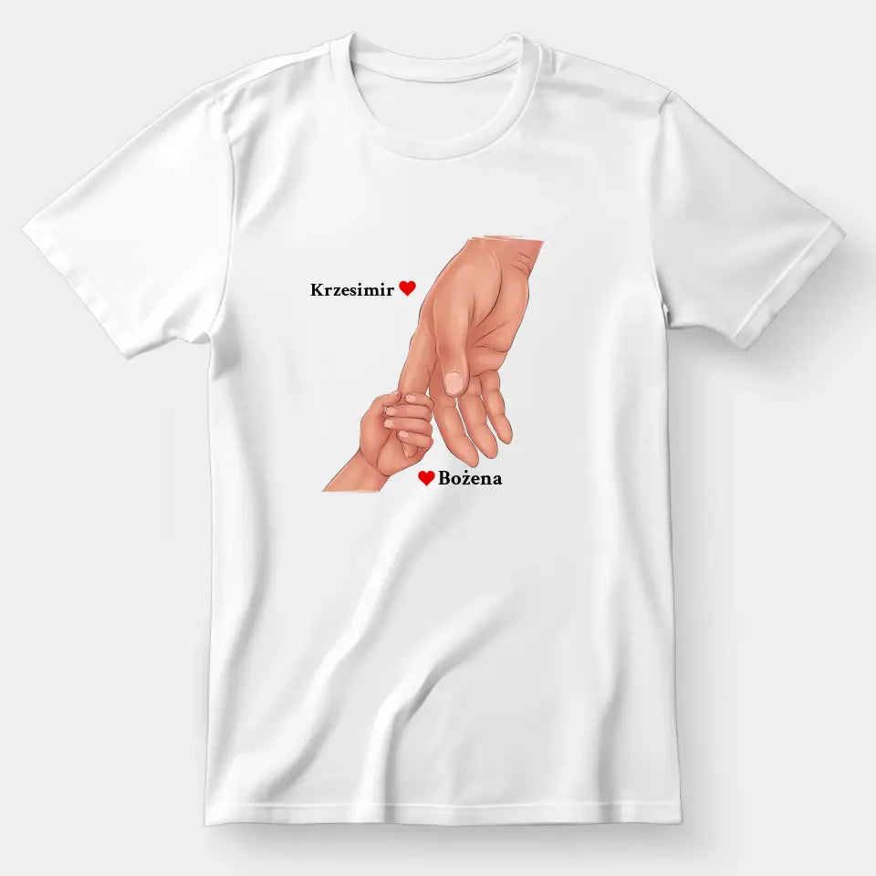 Ręce taty i dziecka - koszulka, wyjątkowy prezent dla taty