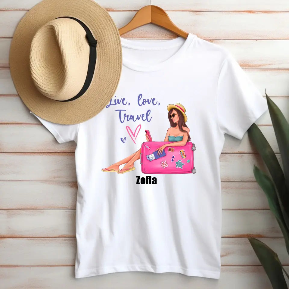 Podróżująca dziewczyna - koszulka, wyjątkowy prezent dla dziewczyny, przyjaciółki, kobiety