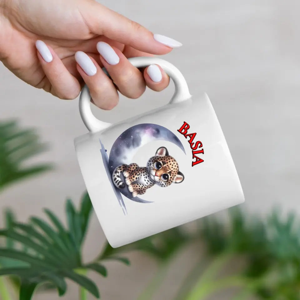 Uroczy lampart - Kubek, wyjątkowy prezent dla dziecka