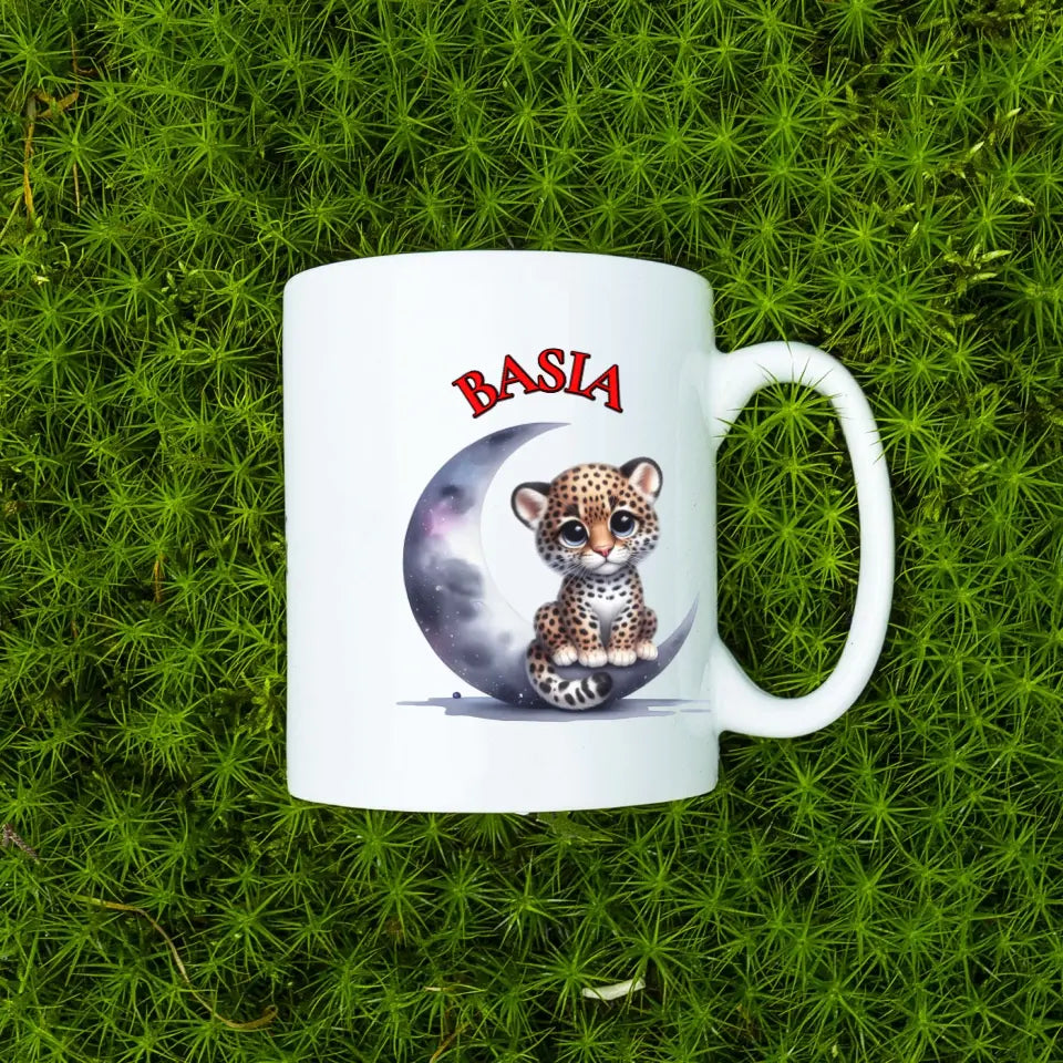 Uroczy lampart - Kubek, wyjątkowy prezent dla dziecka