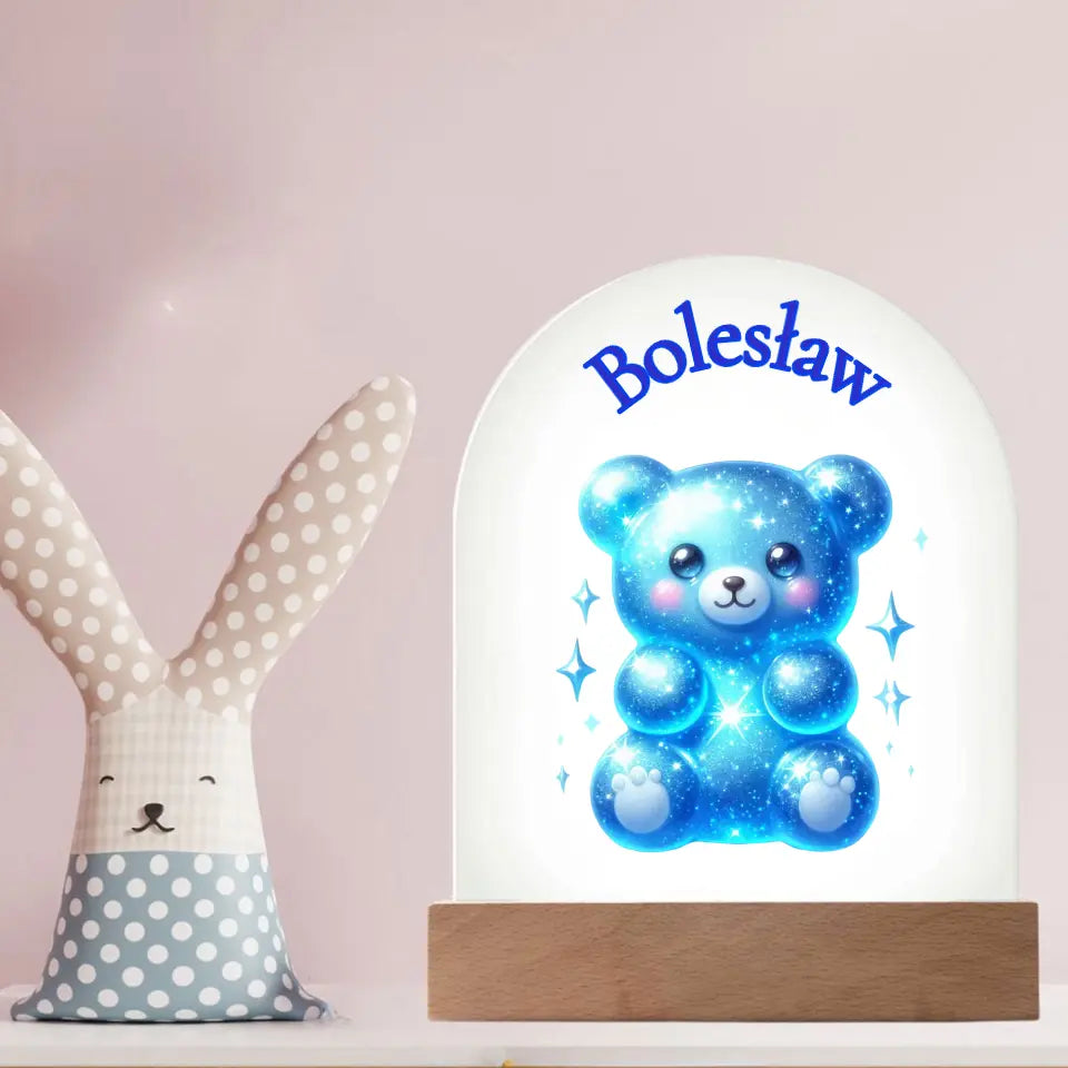 Lampka nocna dla dziecka - Słodki żelkowy miś