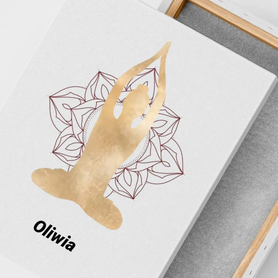 Yoga Mandala - druk na płótnie, spersonalizowany prezent