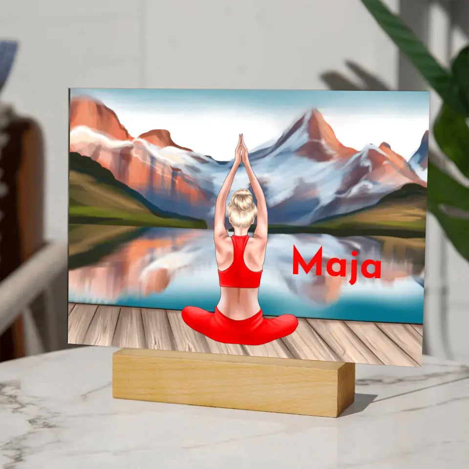 Yoga Girl #2 - Druk na szkle, spersonalizowany prezent