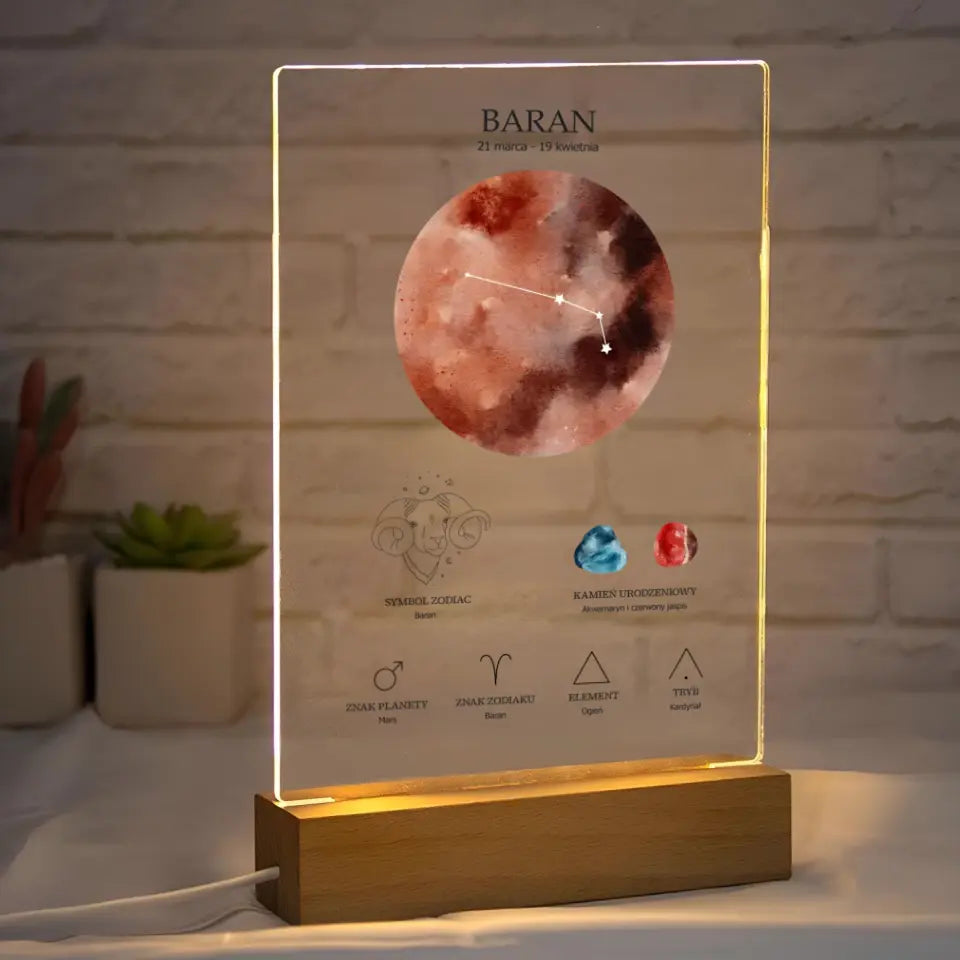 Znaki zodiaku - Druk na szkle, spersonalizowany prezent