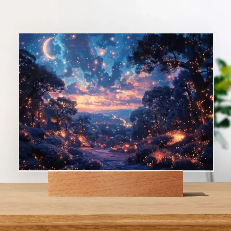 Gwiazda galaktycznej nocy - Druk na szkle, spersonalizowany prezent dla rodziny