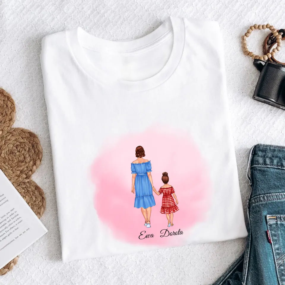 Mama i córka - Personalizowana koszulka dla mamy #1