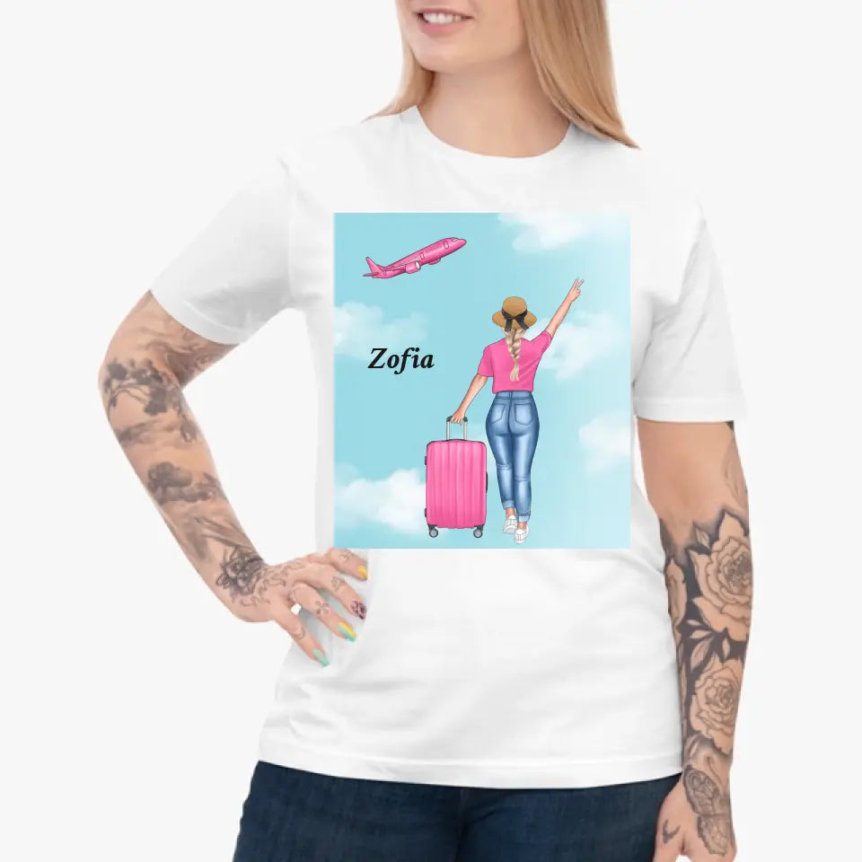 Travel Girl - koszulka, wyjątkowy prezent dla dziewczyny, przyjaciółki, kobiety