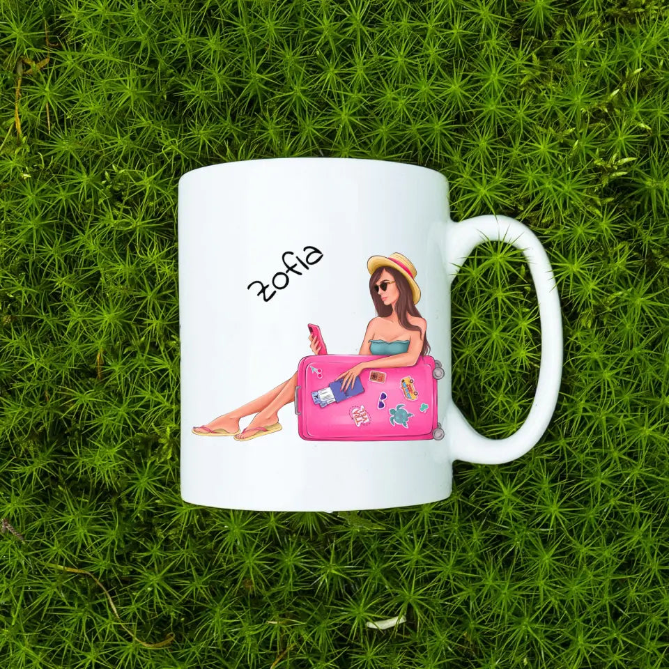 Podróżująca dziewczyna - Kubek dla dziewczyny, przyjaciółki, kobieta