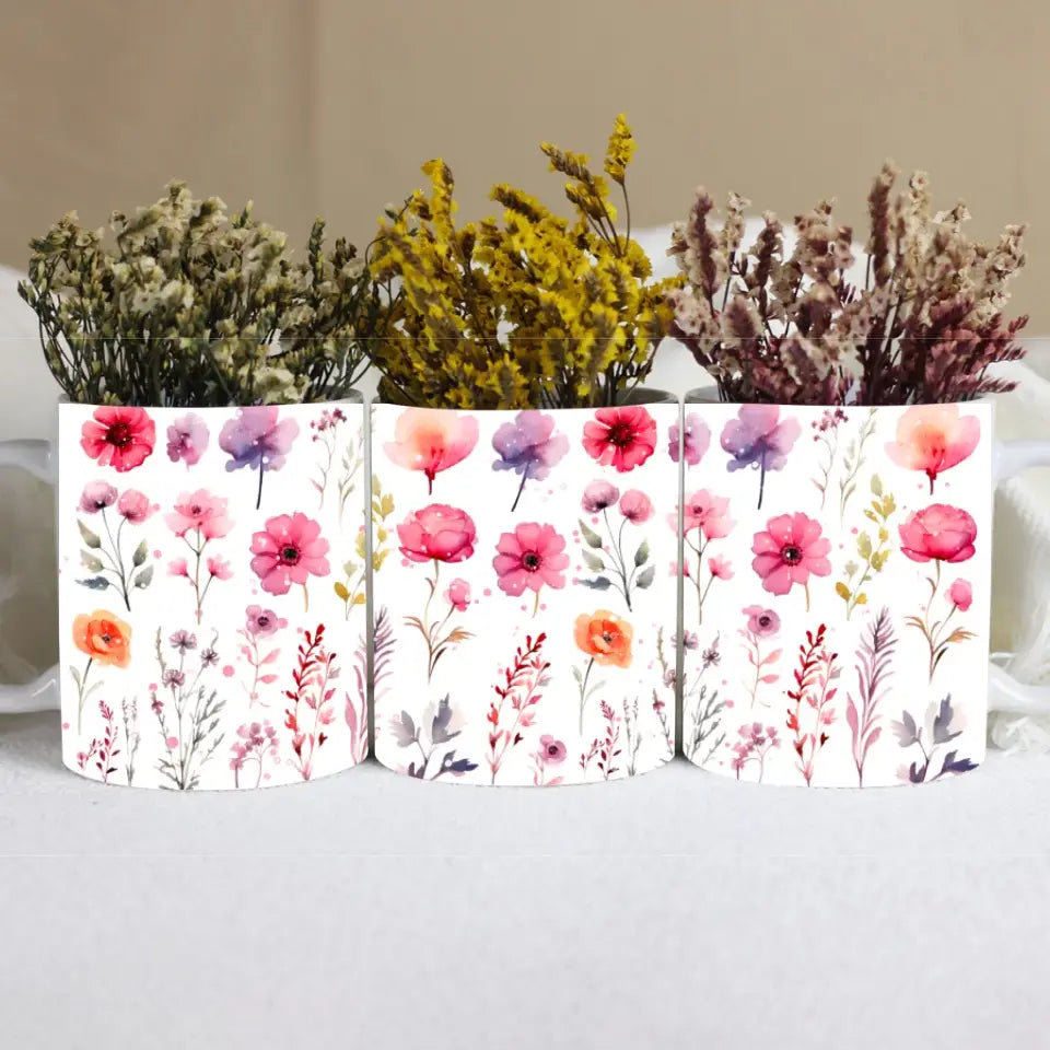 Kwiaty - Kubek, wyjątkowy prezent dla kobiety