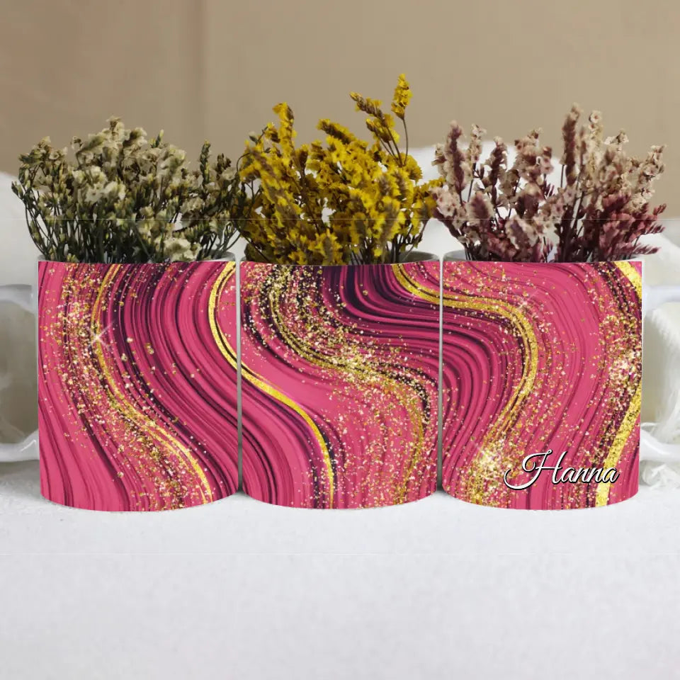 Marmurowy brokat - Kubek, wyjątkowy prezent dla kobiety