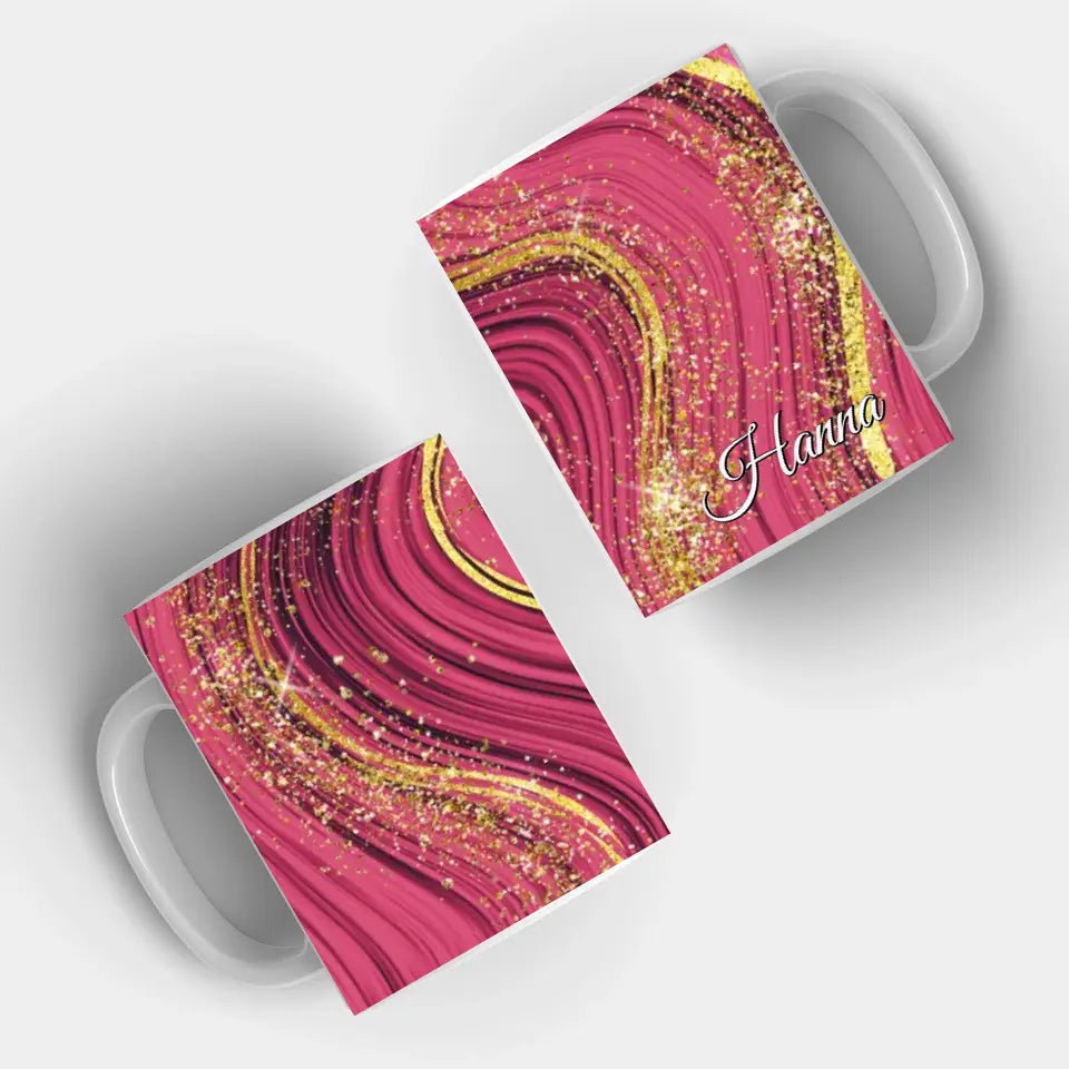 Marmurowy brokat - Kubek, wyjątkowy prezent dla kobiety