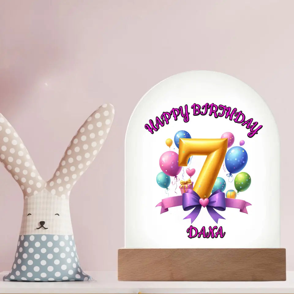 Lampka nocna dla dziecka - Happy Birthday