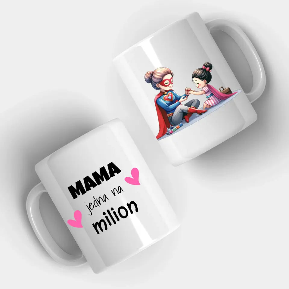 Supermama i dzieci - Kubek, wyjątkowy prezent dla mamy