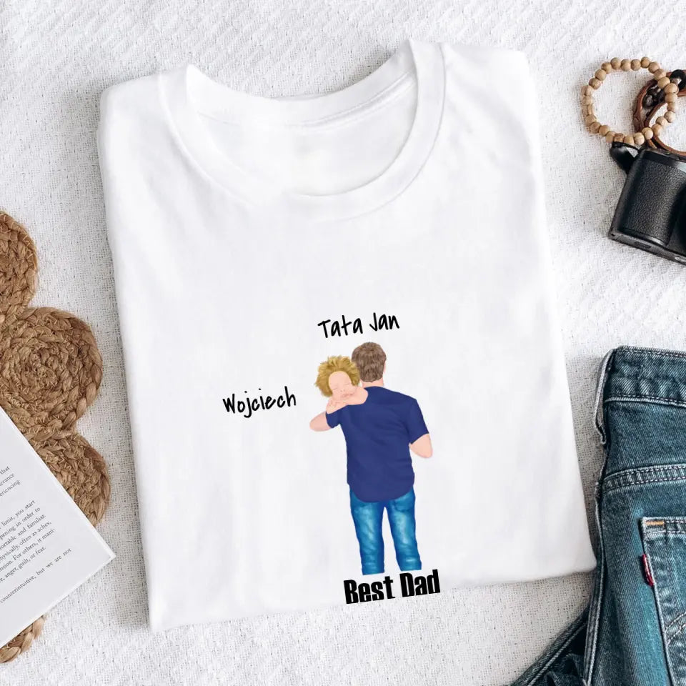 Tata i syn - Personalizowana koszulka dla taty #2