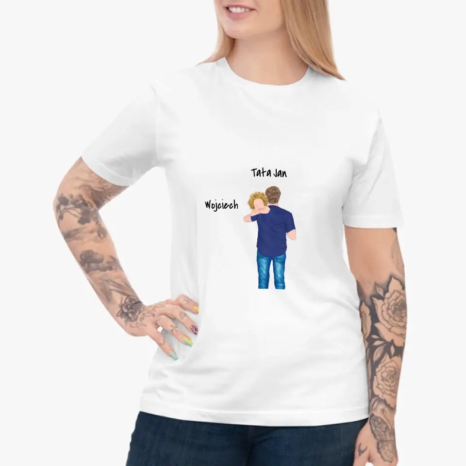 Tata i syn - Personalizowana koszulka dla taty #1