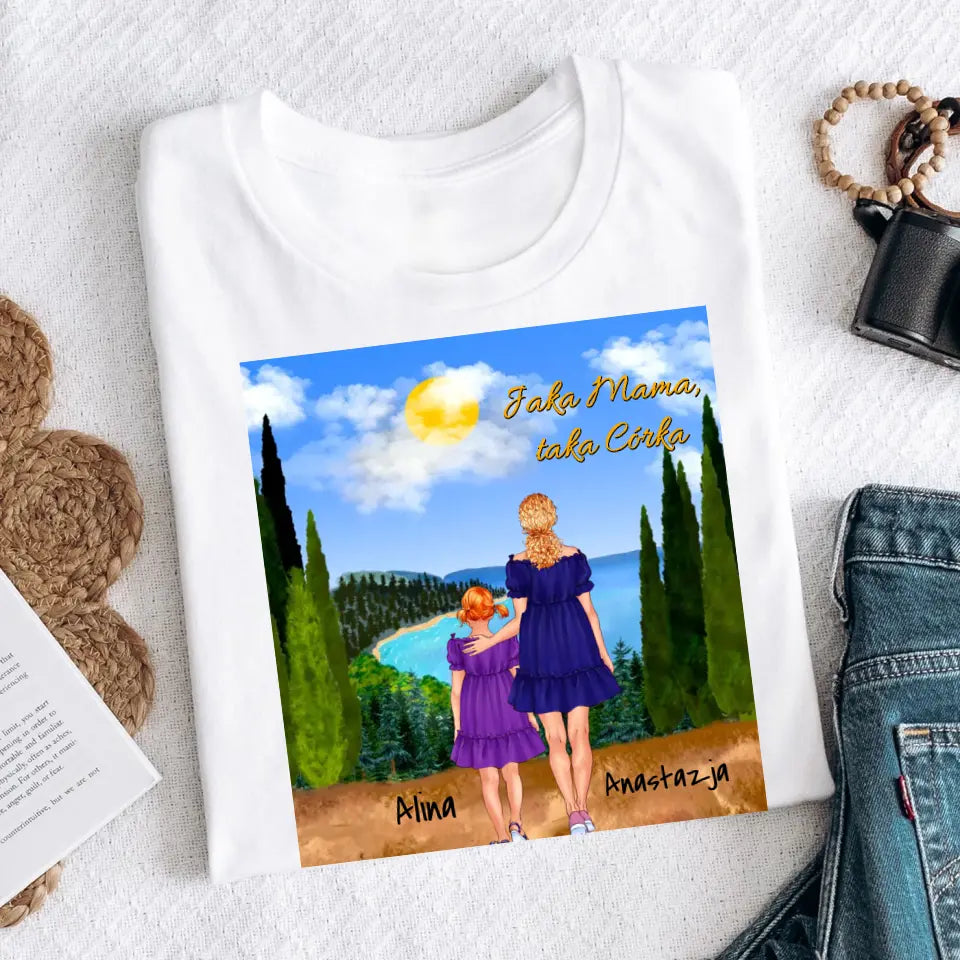 Mama i córka - Personalizowana koszulka dla mamy #3