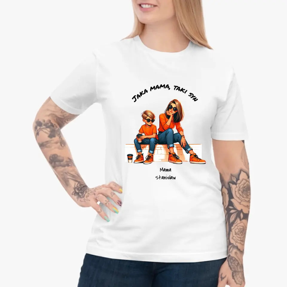 Jaka mama, taki syn - koszulka, wyjątkowy prezent dla mamy