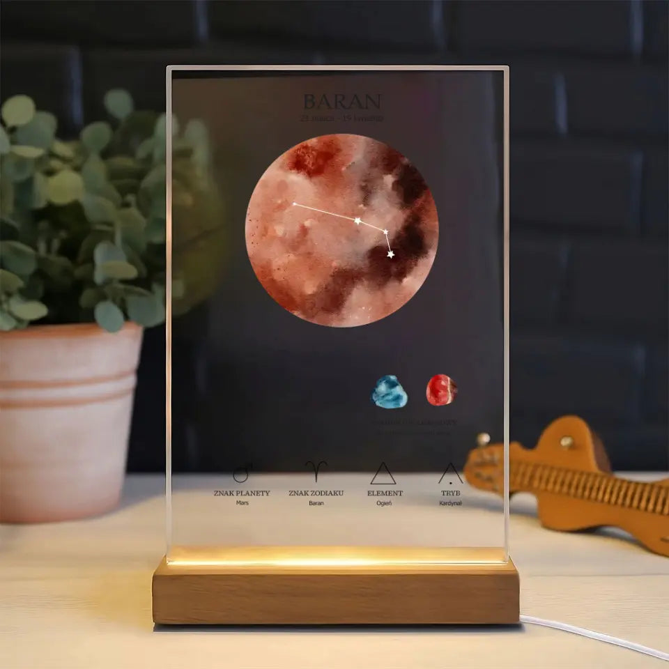 Znaki zodiaku - Druk na szkle, spersonalizowany prezent