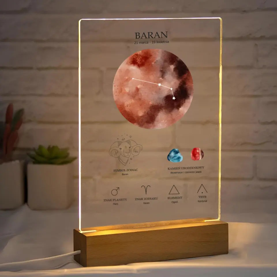 Znaki zodiaku - Druk na szkle, spersonalizowany prezent