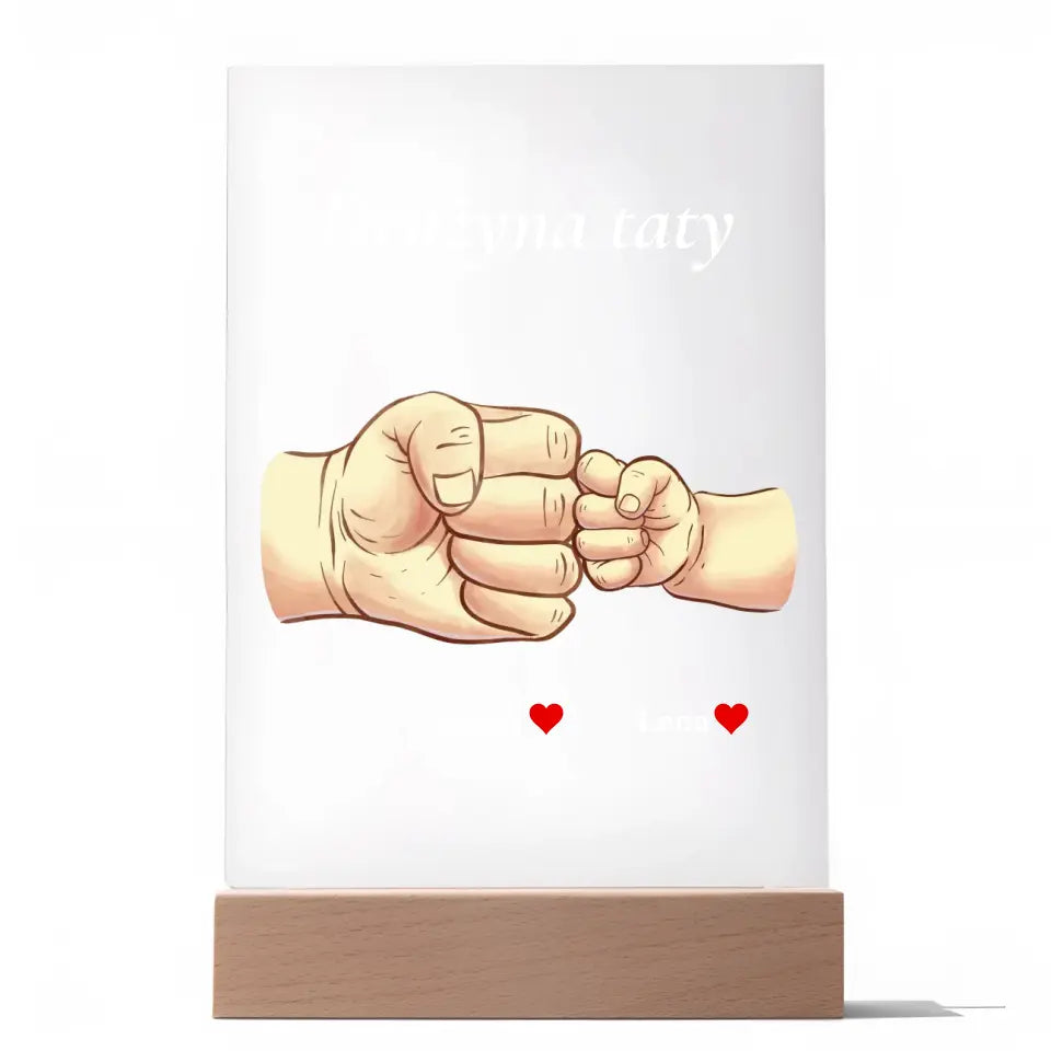 Drużyna taty - Druk na szkle, spersonalizowany prezent dla taty