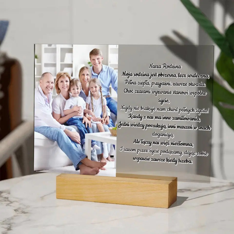 Nasza duża rodzina - Druk na szkle, spersonalizowany prezent rodziny