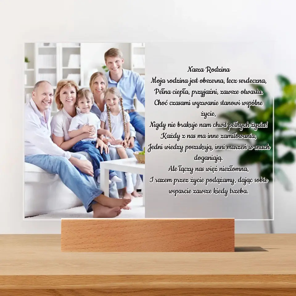 Nasza duża rodzina - Druk na szkle, spersonalizowany prezent rodziny