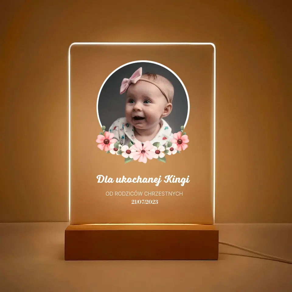 Dla ukochanego dziecka (dziewczynka) - Druk na szkle, spersonalizowany prezent