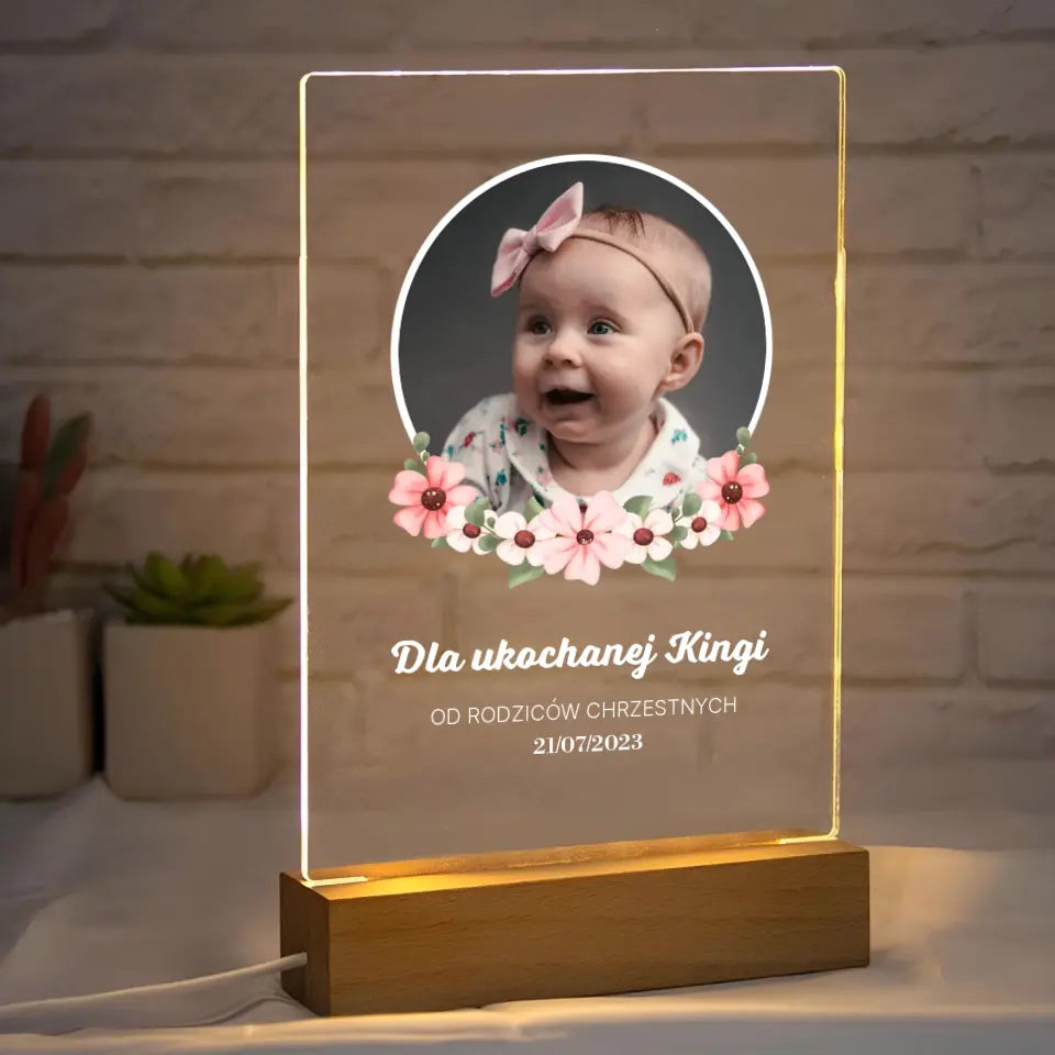 Dla ukochanego dziecka (dziewczynka) - Druk na szkle, spersonalizowany prezent