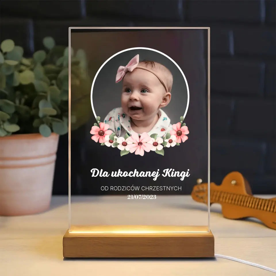 Dla ukochanego dziecka (dziewczynka) - Druk na szkle, spersonalizowany prezent