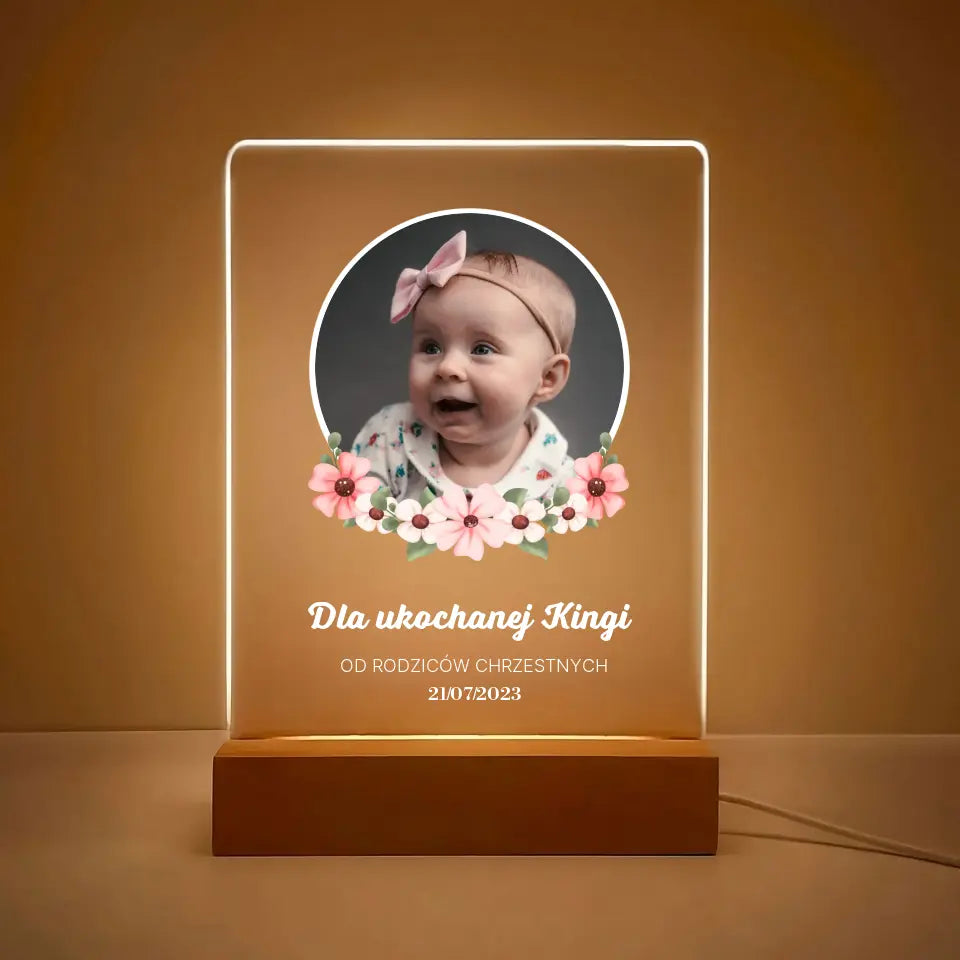 Dla ukochanego dziecka (dziewczynka) - Druk na szkle, spersonalizowany prezent