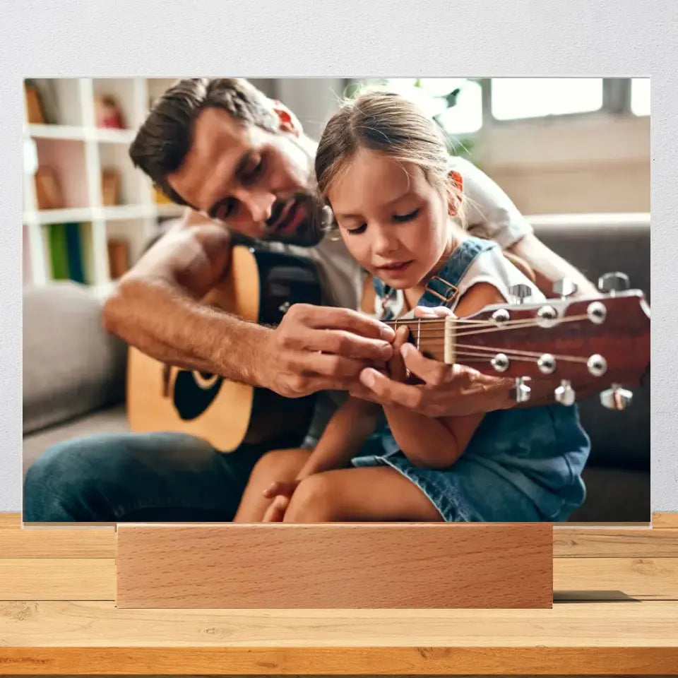 Tata i córka - Druk na szkle, spersonalizowany prezent dla taty