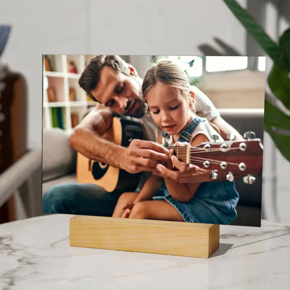 Tata i córka - Druk na szkle, spersonalizowany prezent dla taty