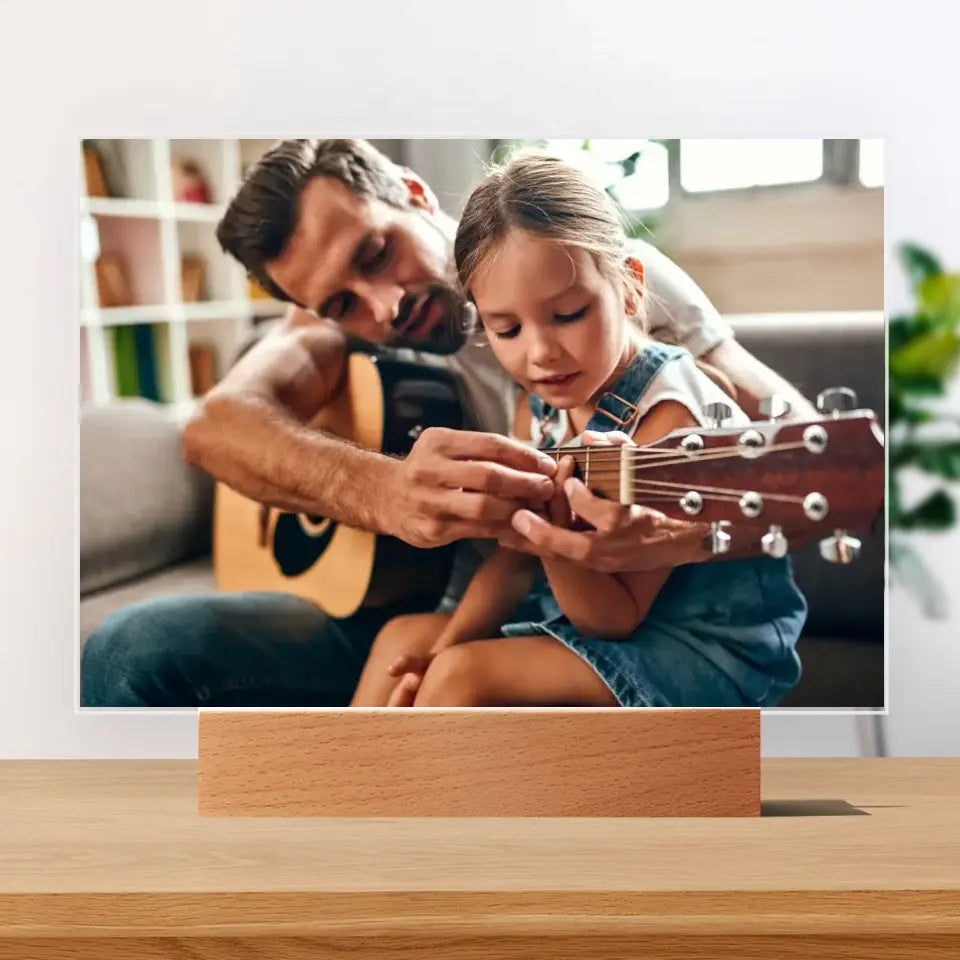 Tata i córka - Druk na szkle, spersonalizowany prezent dla taty